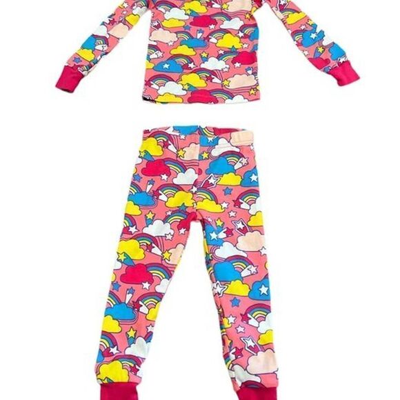 Spotted Zebra Girls Pajamas 2T Pink Clouds/Rainbows - Picture 1 of 6